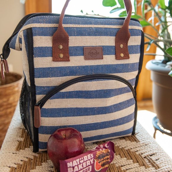 Denim Stripe Cooler Lunch Bag - Picture 4 of 6